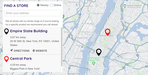 Stockist Store Locator Google Maps Section